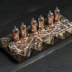 Ламповые часы «MARS-2024» в корпусе с видом красной планеты