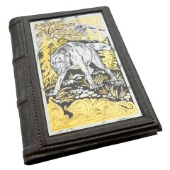 Малый ежедневник «Волк» в кожаном переплёте