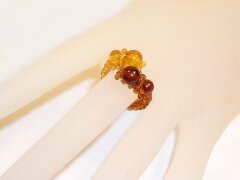 Кольцо из янтаря «Легкая романтика»