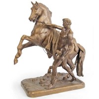 Скульптурная композиция из бронзы «Возничий с лошадью»