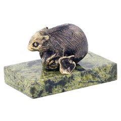 Бронзовая статуэтка «Мышка на конфете»