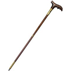 Красивая резная трость «Ястреб» со скрытым клинком