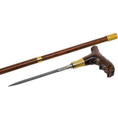 Красивая резная трость «Ястреб» со скрытым клинком