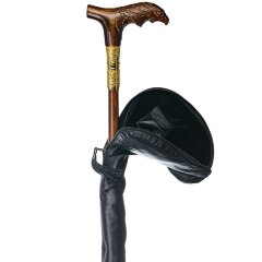 Красивая резная трость «Ястреб» со скрытым клинком
