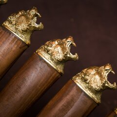 Подарочные шампуры «Тигр» с художественным литьём