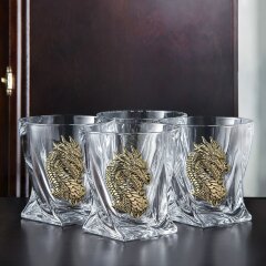 Подарочный набор из 4-х бокалов для виски «Дракон» — как символ 2024 года