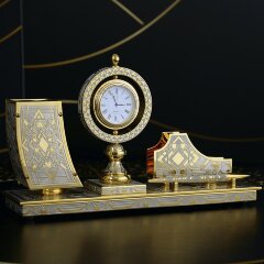 Настольный набор с часами «Графика» в подарок инженеру