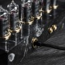 Интерьерные часы тёплого свечения «BLACK» (неоновая лампа ИН-14)