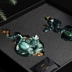 Новогодний набор из 2-х ёлочных игрушек «Змея и Дракон» из коллекции Восточного календаря