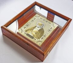 Икона Серафима Саровского (в киоте)
