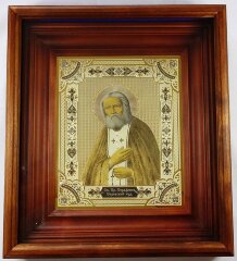 Икона Серафима Саровского (в киоте)