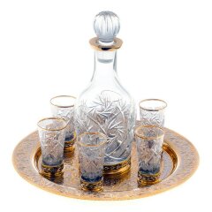 Подарочный набор для водки «Ликёрный» в деревянном футляре