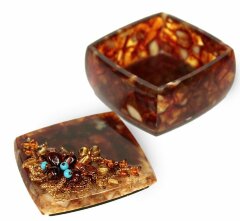 Шкатулка из янтаря «Летняя ночь»