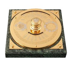 Вечный календарь «Рабочее время» на камне змеевик в подарок бизнесмену