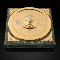 Вечный календарь «Рабочее время» на камне змеевик в подарок бизнесмену