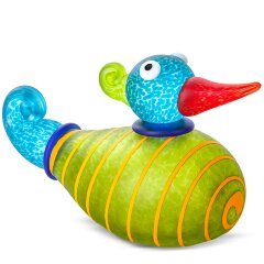 Подарочная фигурка «Утка» (зелёная) из художественного стекла