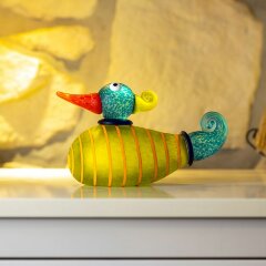 Подарочная фигурка «Утка» (зелёная) из художественного стекла