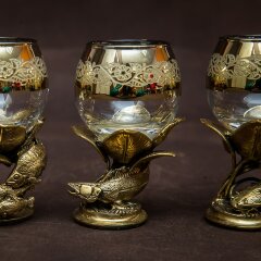 Подарочные рюмки для водки «Рыбалка» с фигурками