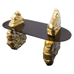 Журнальный столик «Скалы» резной из массива дерева