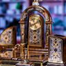 Настольный набор «Золотой орёл» с офисными принадлежностями из обсидиана