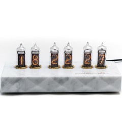 Интерьерные часы с неоновыми лампами «WHITE» (теплое свечение)