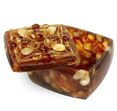 Шкатулка из янтаря «Осень»
