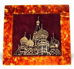 Декоративное панно «Храм» (янтарь)