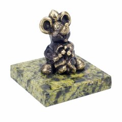 Бронзовая статуэтка «Мышка толстая»