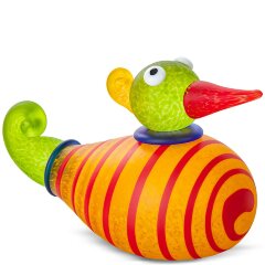 Подарочная фигурка «Утка» (оранжевая) из художественного стекла