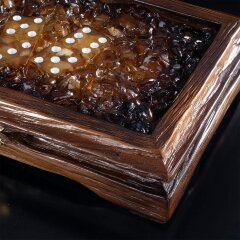 Янтарное домино «Лукоморье» в деревянном ларце