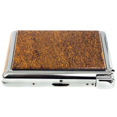 Портсигар карманный на 20 сигарет «Яшма змеиная» с зажигалкой в подарок другу