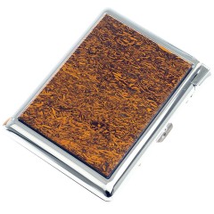 Портсигар карманный на 20 сигарет «Яшма змеиная» с зажигалкой в подарок другу