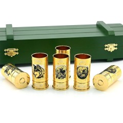 Подарочный набор стопок для водки «Боеприпас 45 калибр» в подарок на 9 мая