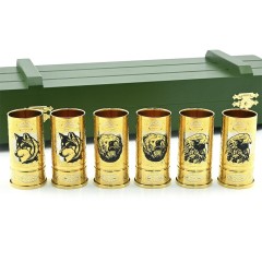 Подарочный набор стопок для водки «Боеприпас 45 калибр» в подарок на 9 мая