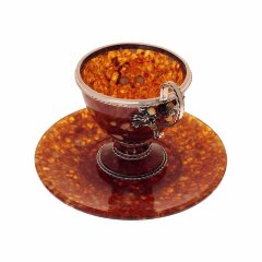 Чашка для чая из янтаря «Виноград»