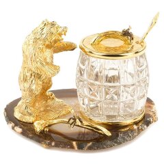 Позолоченная медовница «Медведь» наагате