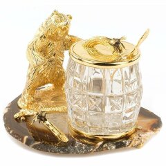 Позолоченная медовница «Медведь» наагате