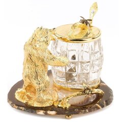 Позолоченная медовница «Медведь» наагате
