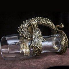 Подарочный бокал для пива «Дракон» с художественной фигуркой