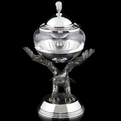 Эксклюзивная серебряная икорница «ОРЁЛ» в единственном экземпляре в мире