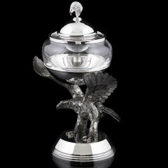 Эксклюзивная серебряная икорница «ОРЁЛ» в единственном экземпляре в мире