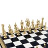 Подарочные шахматы «Римские» с бронзовыми фигурами на каменной доске
