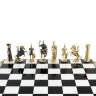 Подарочные шахматы «Римские» с бронзовыми фигурами на каменной доске