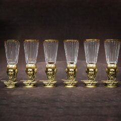 Рюмки лафитники для водки «Танкист» с фигурками