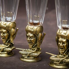 Рюмки лафитники для водки «Танкист» с фигурками