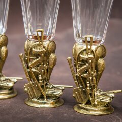 Рюмки лафитники для водки «Танкист» с фигурками