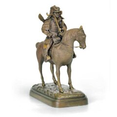 Скульптурная статуэтка «Самурай на лошади» в подарок мужчине