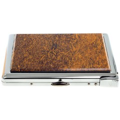 Портсигар металлический на 10 сигарет «Яшма змеиная» с зажигалкой в подарок другу