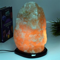 Настольный светильник из гималайской соли «Скала» красного свечения
