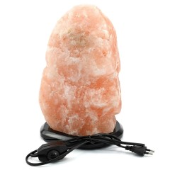 Настольный светильник из гималайской соли «Скала» красного свечения